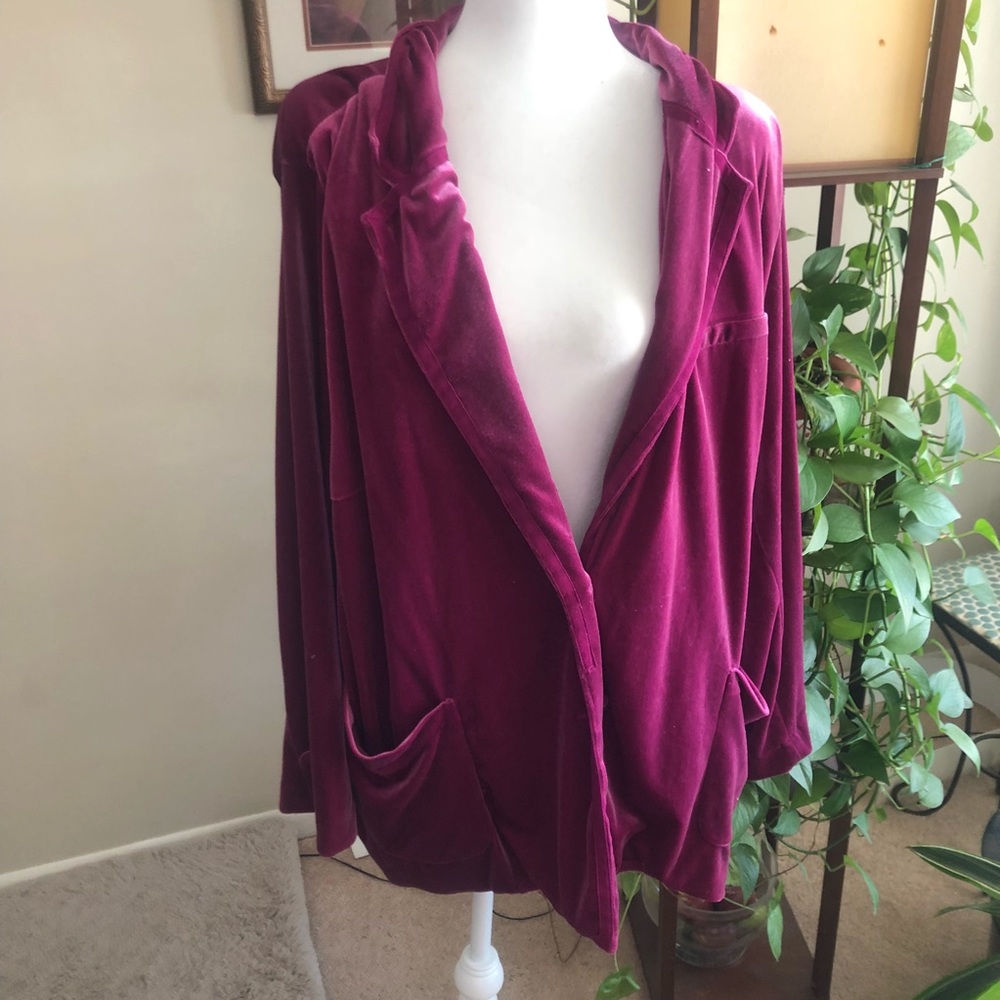 Ava & viv got pink velvet blazer with pockets